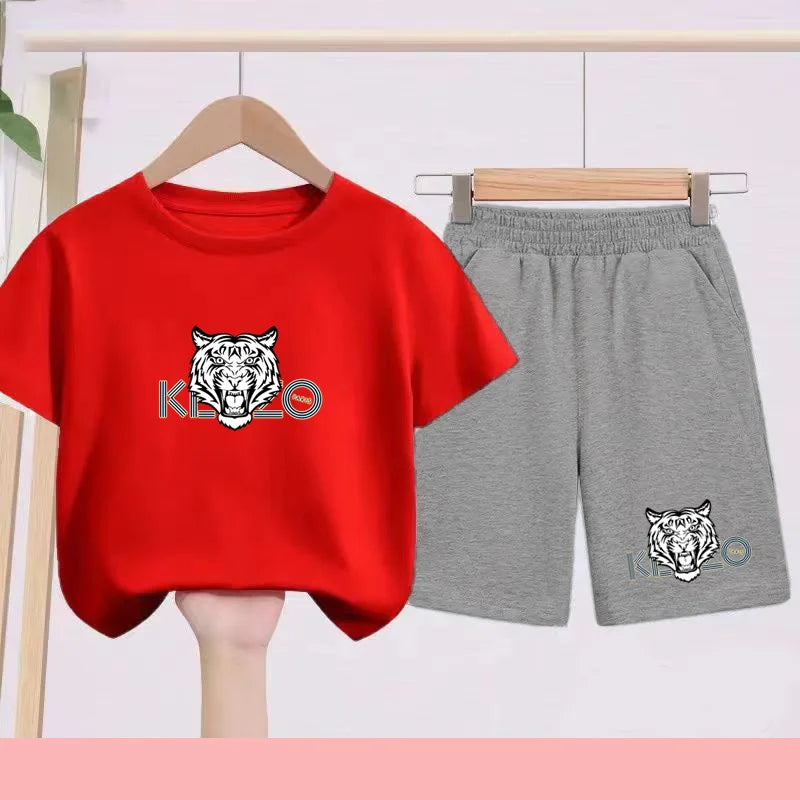 Ensemble enfant imprimé à col rond – CLEVI Paris