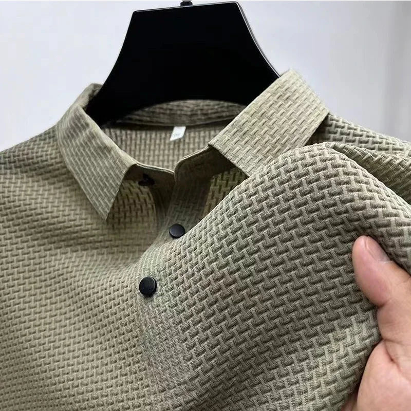 Polo Homme Casual Été – Maille Respirante Polyester/Élastane, Coupe Régulière, 6 Coloris, Tailles M à 4XL