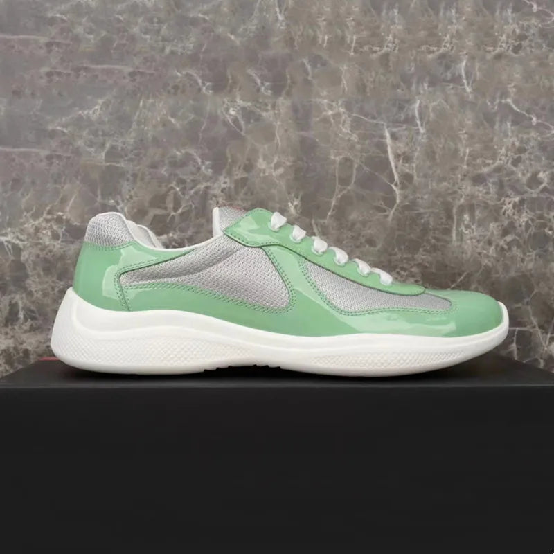 Sneakers Basses en Cuir et Maille Mixte – CLEVI Paris