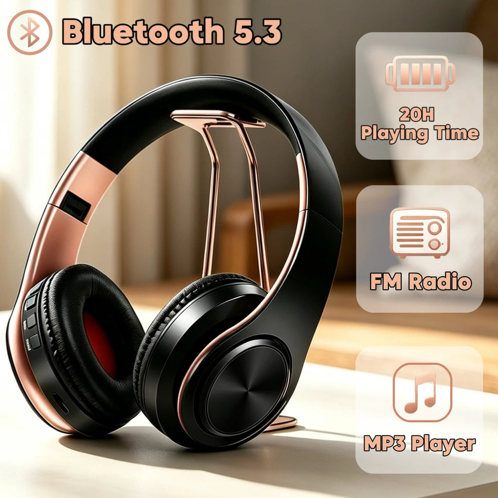 Casque Bluetooth AYVVPII FM Radio Carte SD Micro 20h – CLEVI Paris