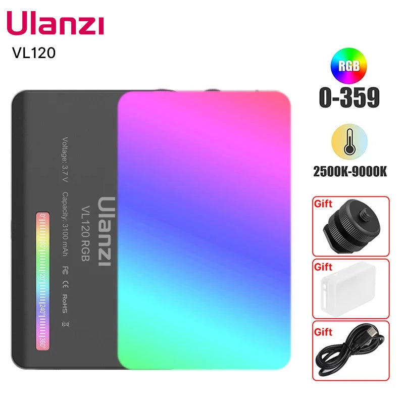 Lampe vidéo LED RGB Ulanzi VL120 – CLEVI Paris