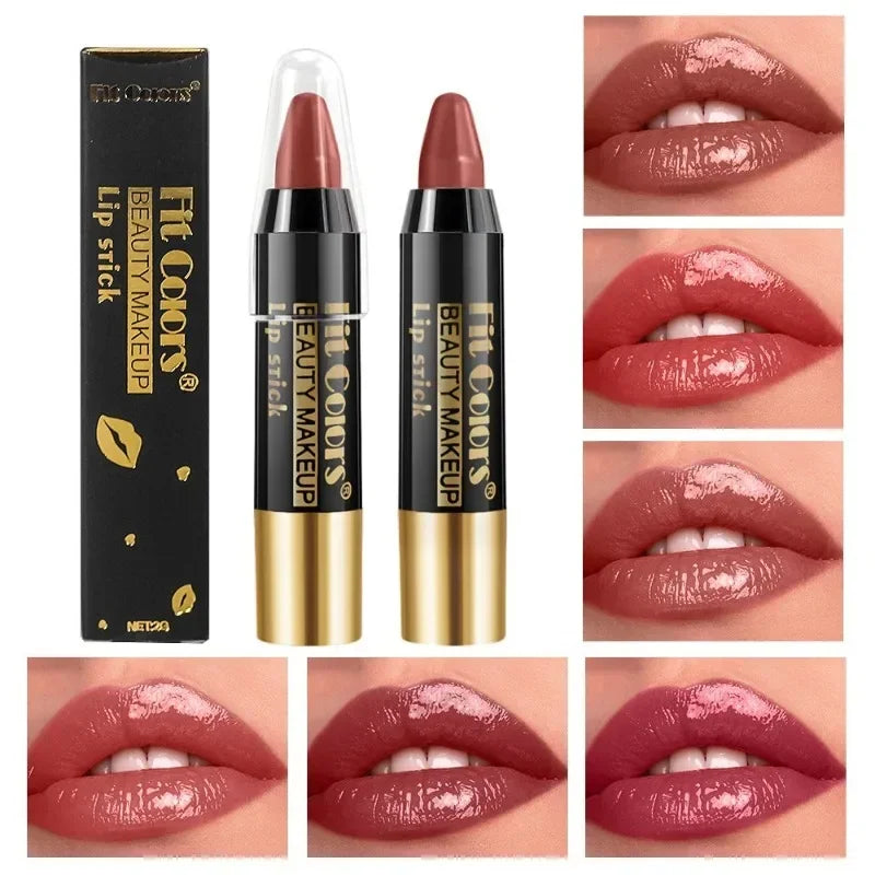 Rouge à Lèvres Crayon Velours Waterproof – Hydratant, Longue Tenue, 6 Teintes – CLEVI Paris