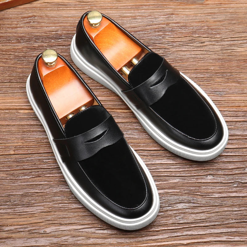 Loafers Cuir Homme Slip-On Style Britannique – CLEVI Paris