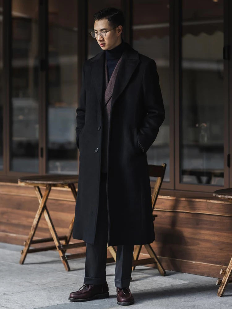 Manteau long noir homme – CLEVI Paris