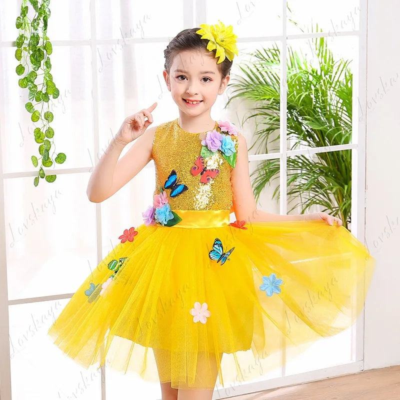 Robe de cérémonie fille tulle et paillettes – CLEVI Paris