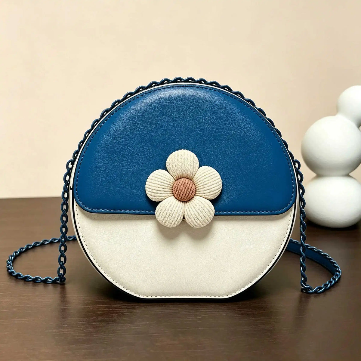 Sac Épaule Femme Cuir Véritable Léger Bicolore – CLEVI Paris