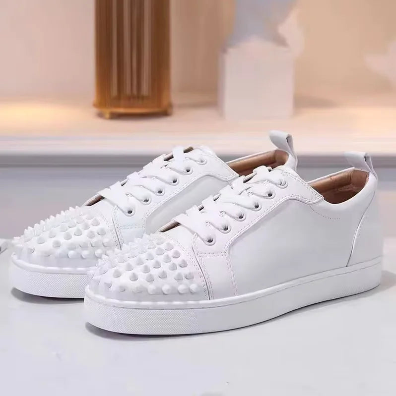 Sneakers Rivets Cuir Suède Plateforme – CLEVI Paris