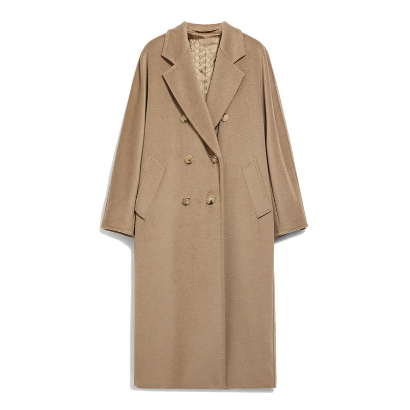 Manteau femme laine et cachemire croisé – CLEVI Paris