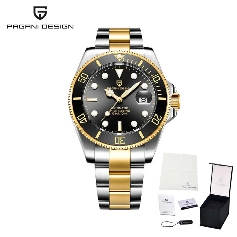 Montre Automatique Homme Pagani Design PD-YS08 Diver Saphir 100m Acier – CLEVI Paris