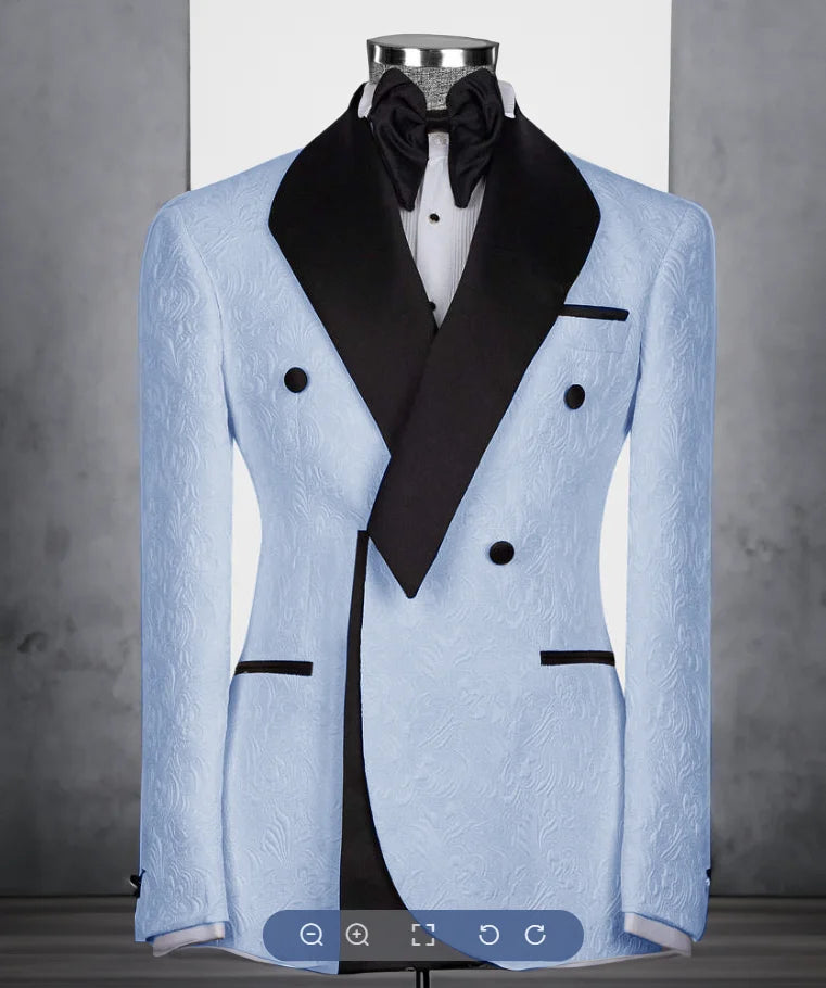 Costume homme fleuri 2 pièces, coupe droite – CLEVI Paris