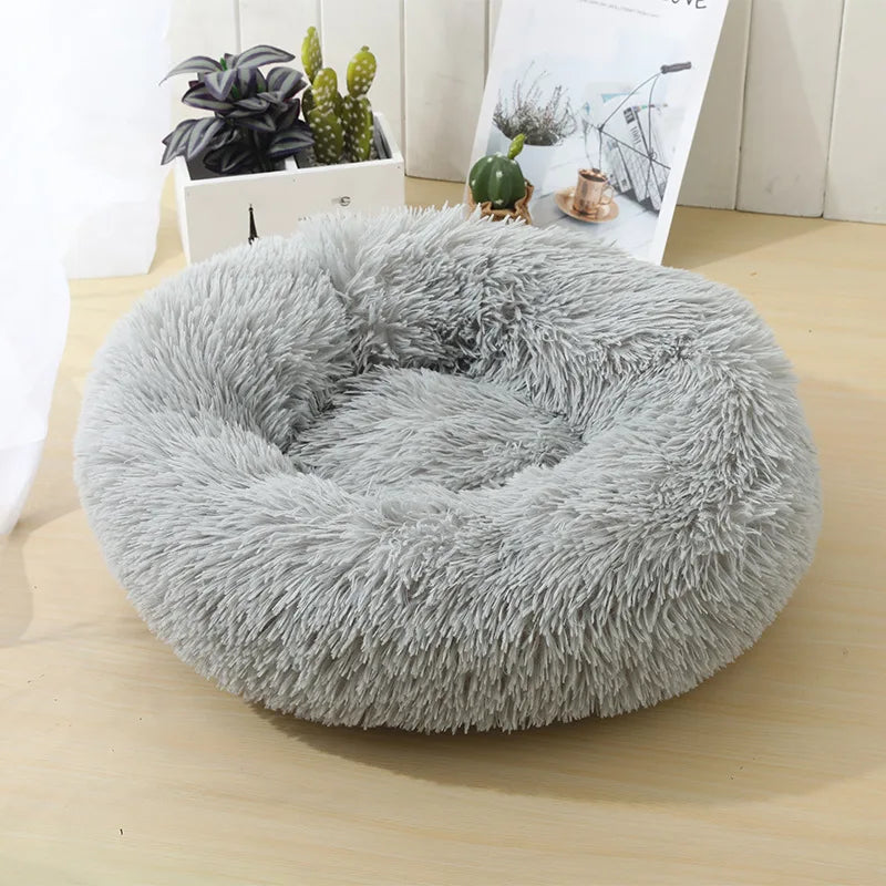 Panier rond en peluche pour chien et chat – CLEVI Paris