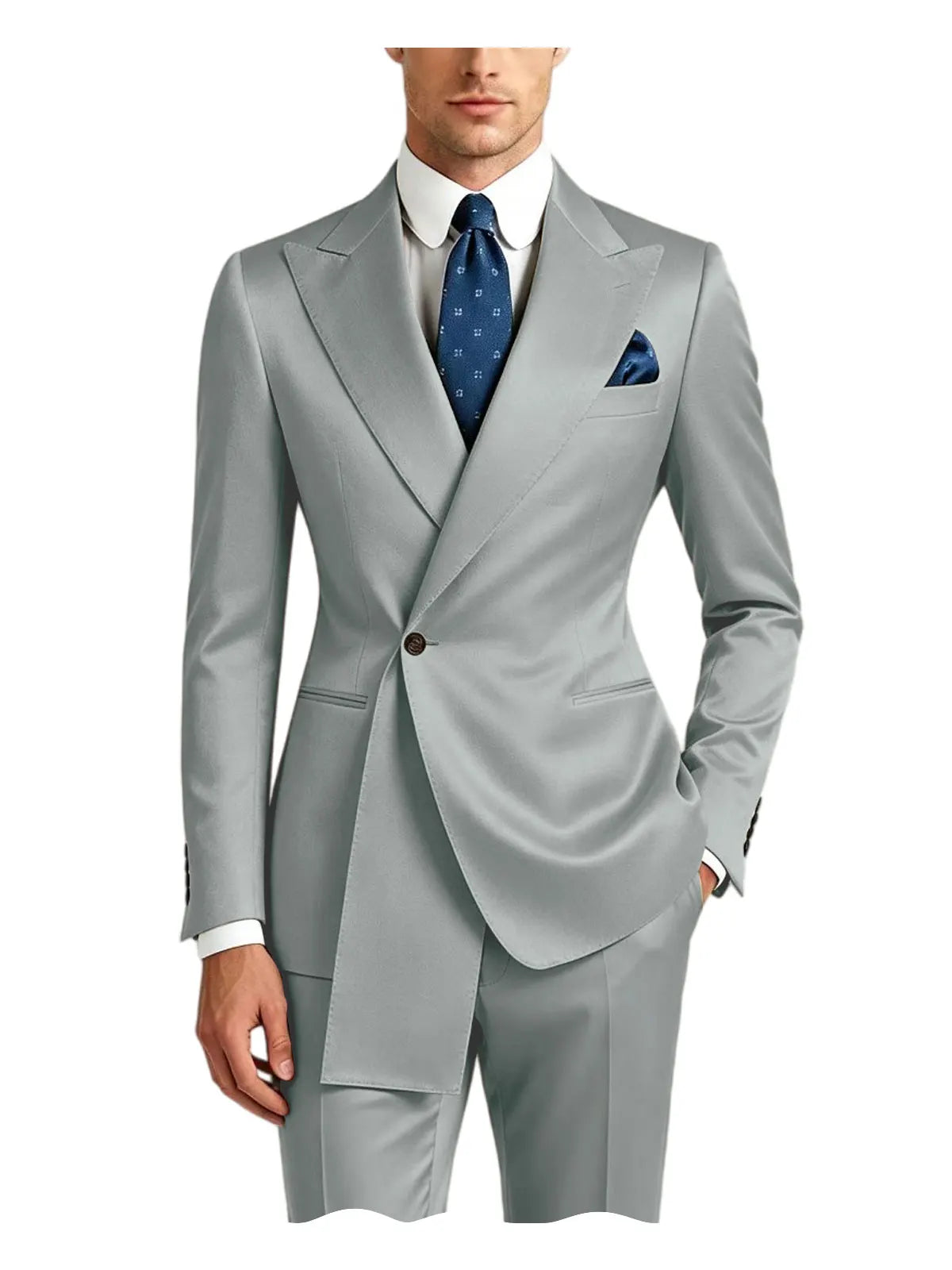 Smoking homme en satin 2 pièces – CLEVI Paris