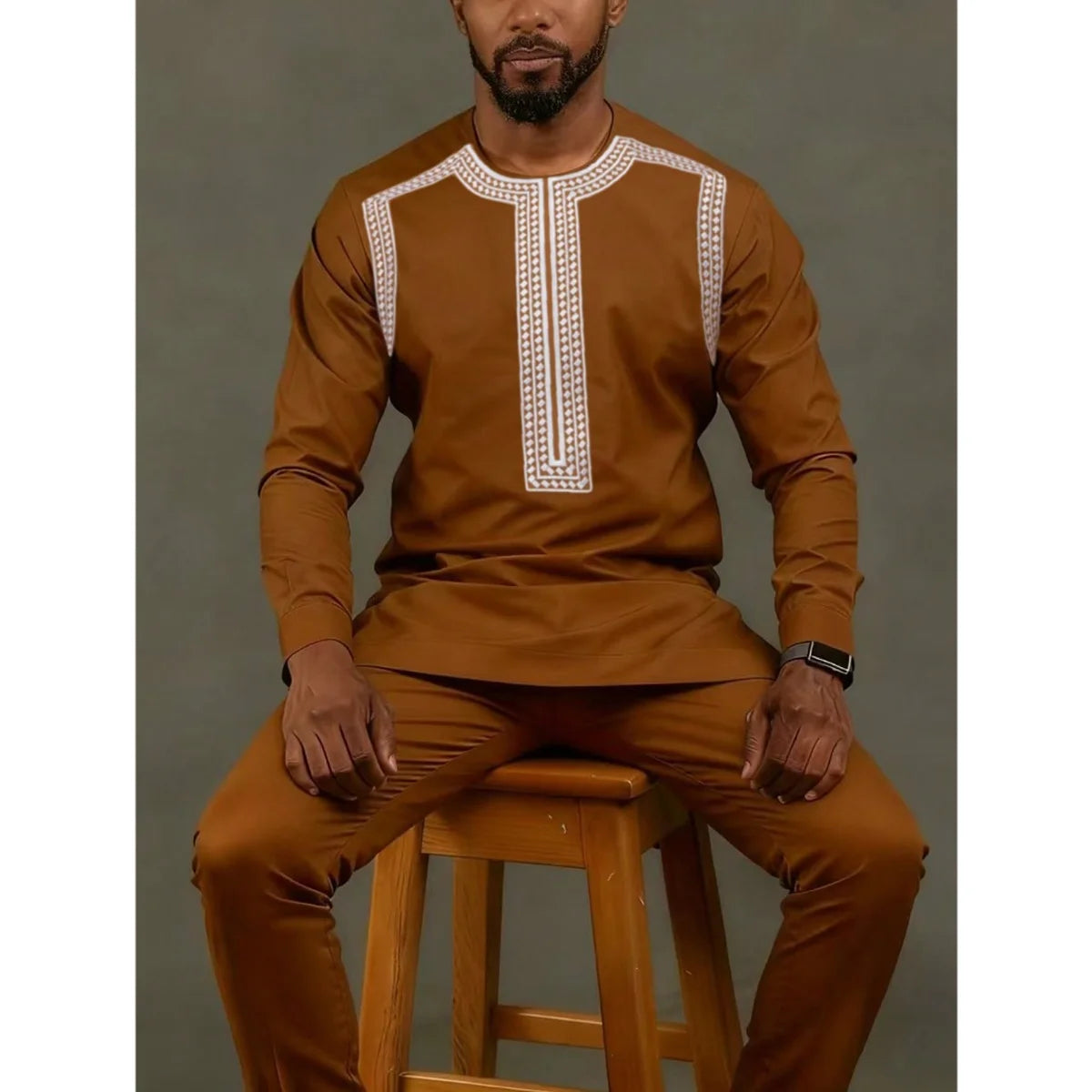 Costume Africain Homme 2 Pièces Kaftan – CLEVI Paris