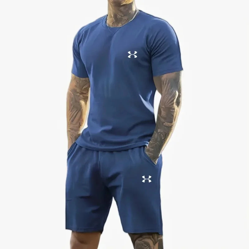 Ensemble 2 Pièces Homme Ice Silk Séchage Rapide Anti-Transpiration Running Fitness – CLEVI Paris