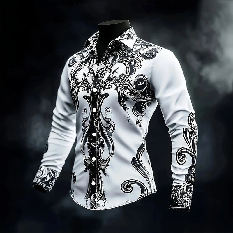 Chemise Homme à Motif Artistique 3D – CLEVI Paris