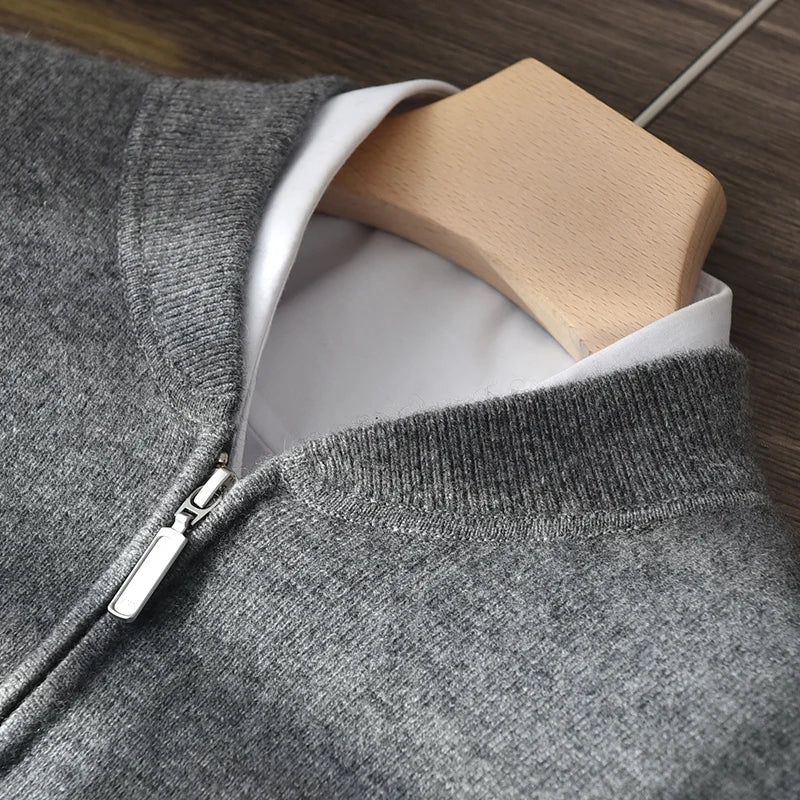 Ensemble homme cachemire cardigan zippé – CLEVI Paris