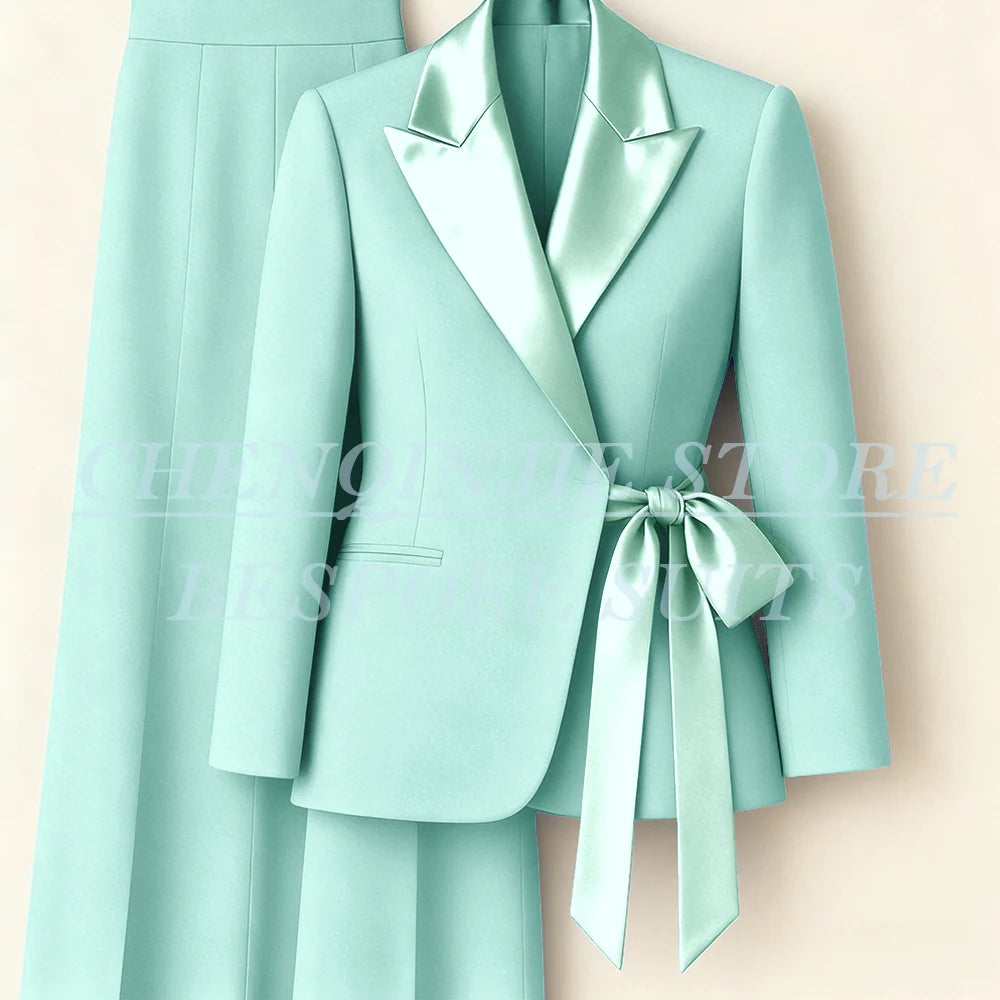 Tailleur femme blazer et pantalon large – CLEVI Paris