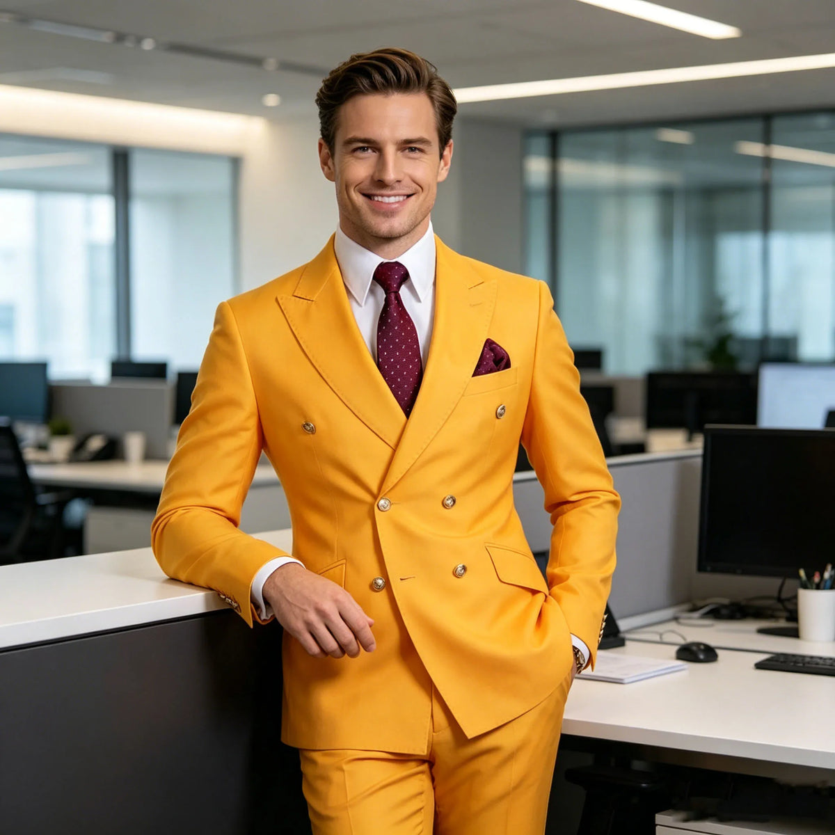Costume croisé 2 pièces homme – CLEVI Paris