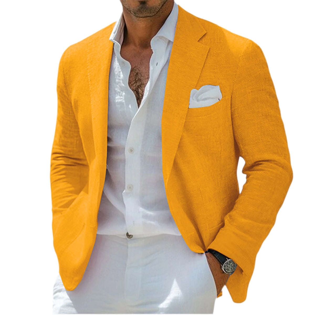 Blazer homme en lin coupe slim – CLEVI Paris