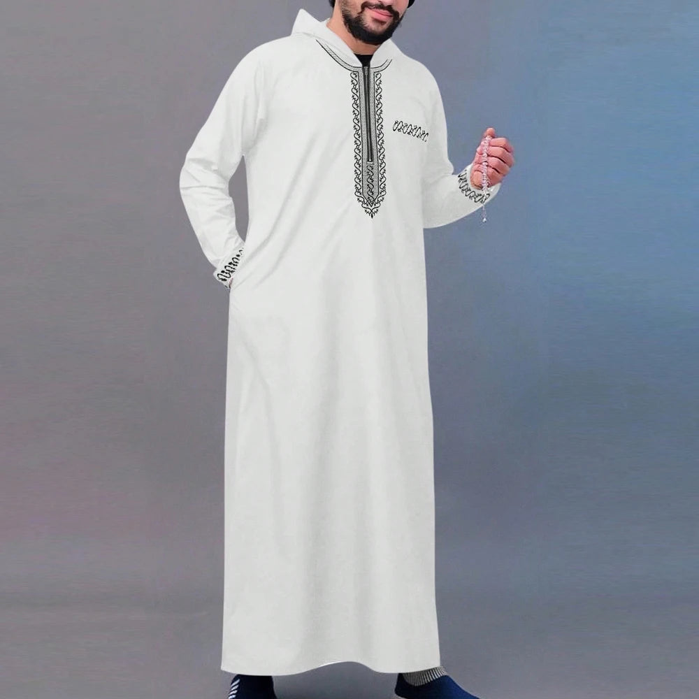 Kaftan Dashiki Homme 2 Pièces Brodé Manches Longues Col Rond + Pantalon Élastique Style Africain Mariage Fête M-4XL – CLEVI Paris