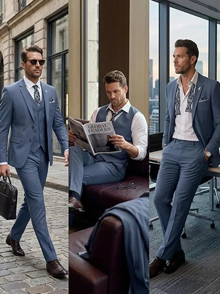 Costume 3 pièces homme slim – CLEVI Paris