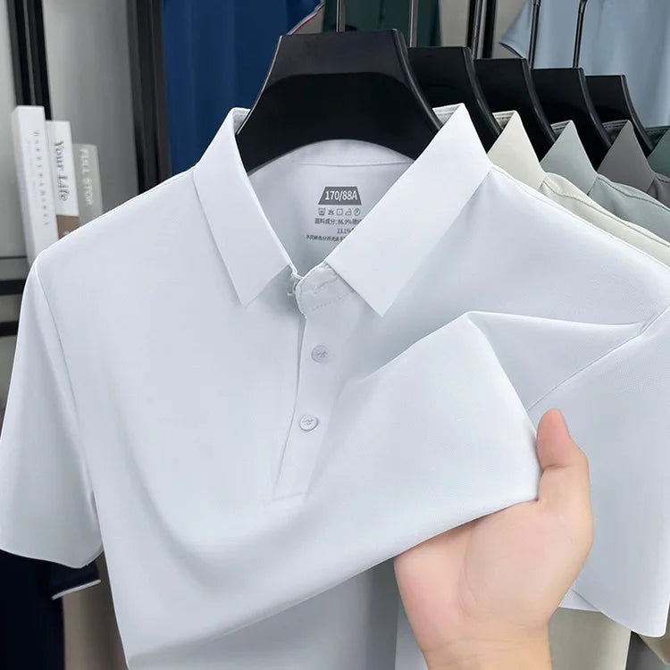 Polo Homme Sans Coutures Séchage Rapide Nylon-Spandex Col Renforcé 12 Couleurs M-4XL – CLEVI Paris