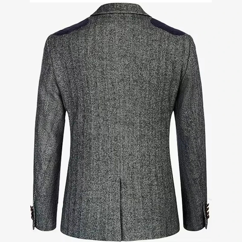 Blazer homme à chevrons vintage – CLEVI Paris