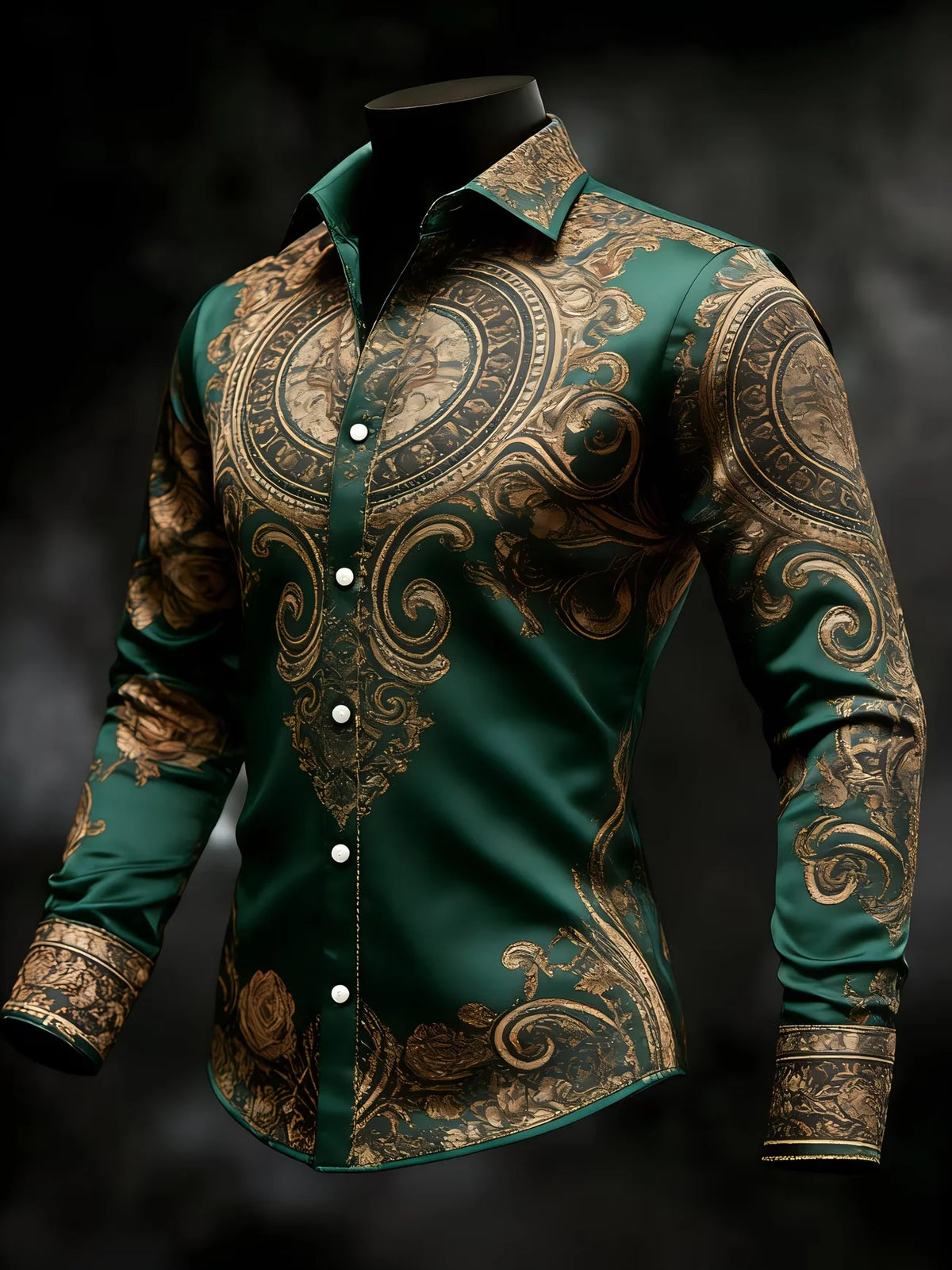 Chemise Homme Paisley à Manches Longues – CLEVI Paris