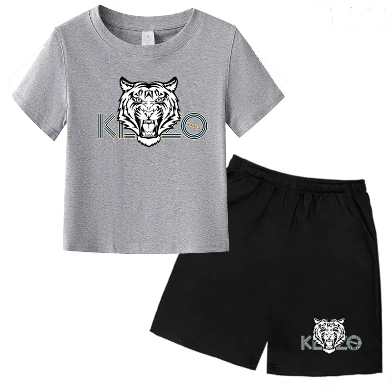 Ensemble enfant T-shirt imprimé et short – CLEVI Paris