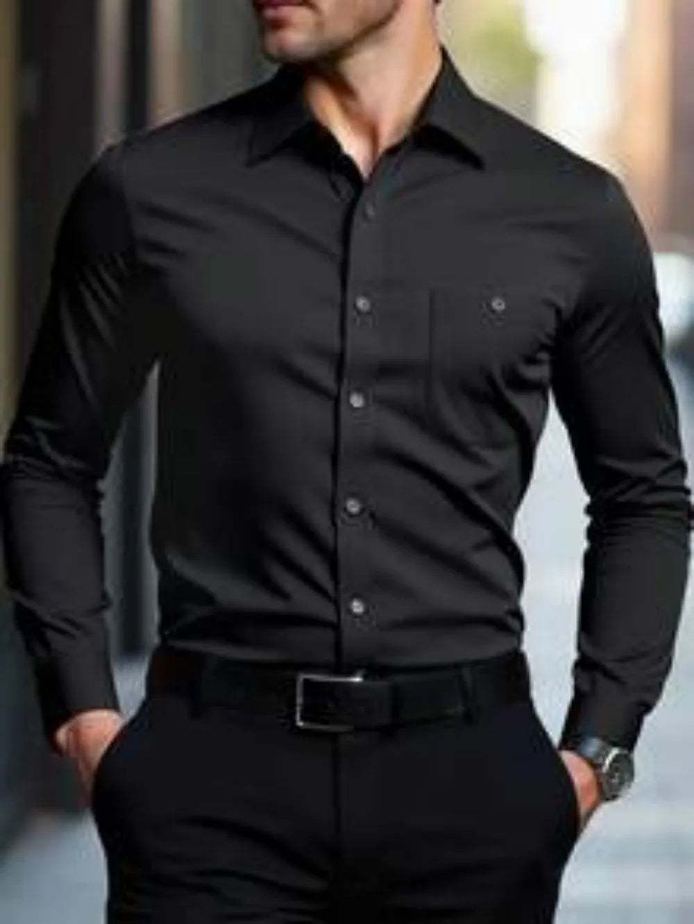 Chemise homme unie élégante – CLEVI Paris