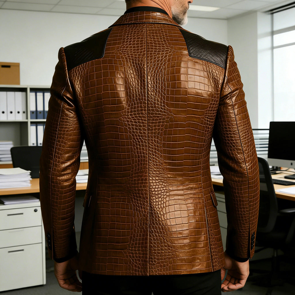 Blazer effet crocodile homme – CLEVI Paris