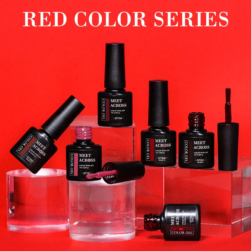 Vernis Gel Semi-Permanent MEET ACROSS 7ml – Longue Durée Style Français UV/LED Nail Art – CLEVI Paris
