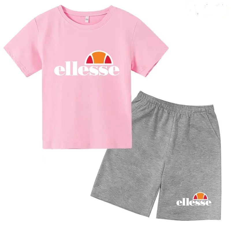 Ensemble enfant imprimé T-shirt et short – CLEVI Paris