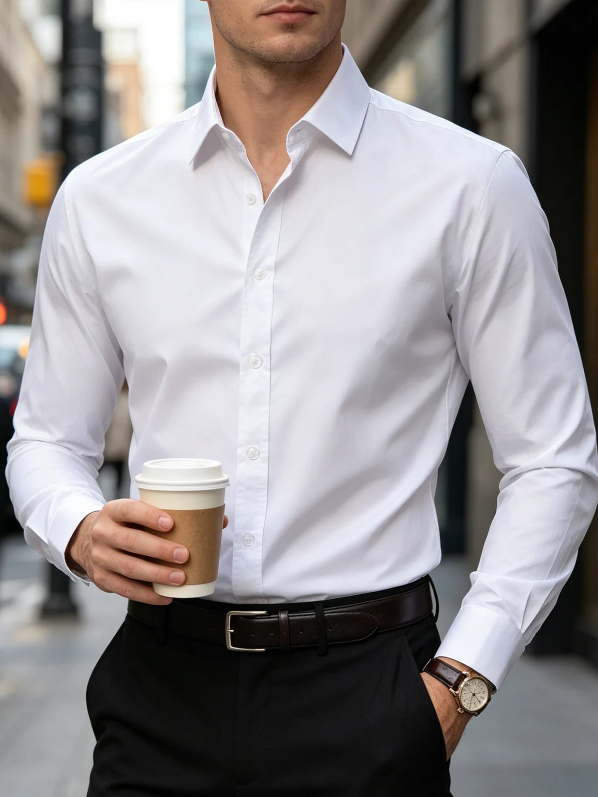 Chemise homme élégante unie – CLEVI Paris