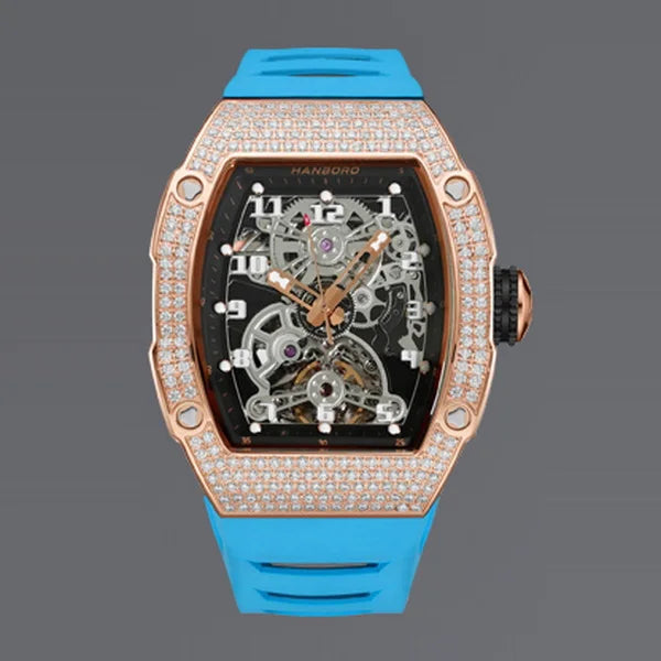 HANBORO 970 Montre Homme Automatique Miyota 50mm 180 Cristaux Étanche 5ATM – CLEVI Paris