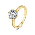 Bague Femme Moissanite 2 Carats Or 18K – CLEVI Paris