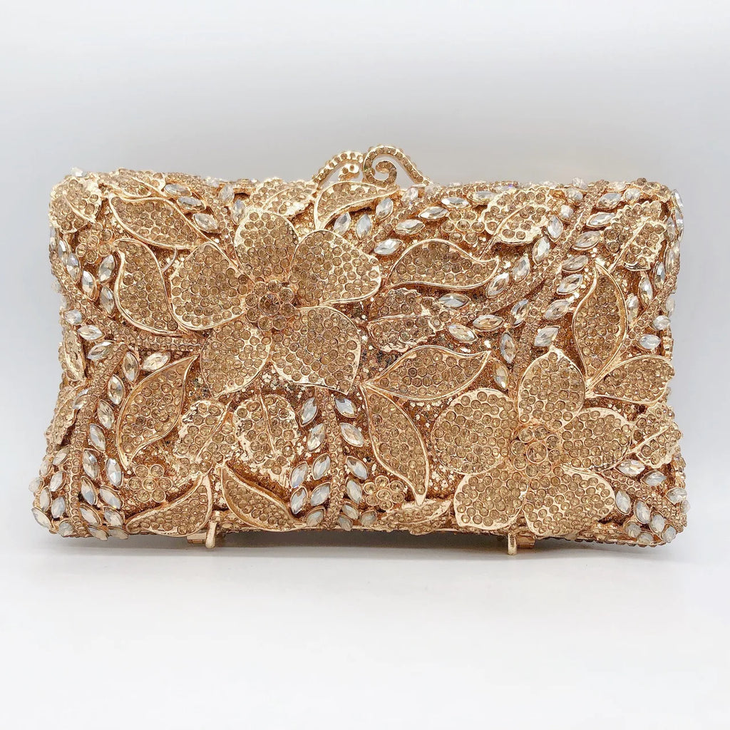 Pochette Soirée Femme XIYUAN Métal Minaudière Chaîne 18×6×12cm 4 Coloris – CLEVI Paris