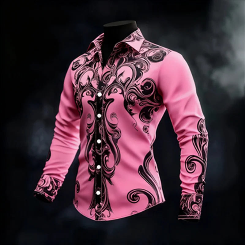 Chemise Homme à Motif Artistique 3D – CLEVI Paris