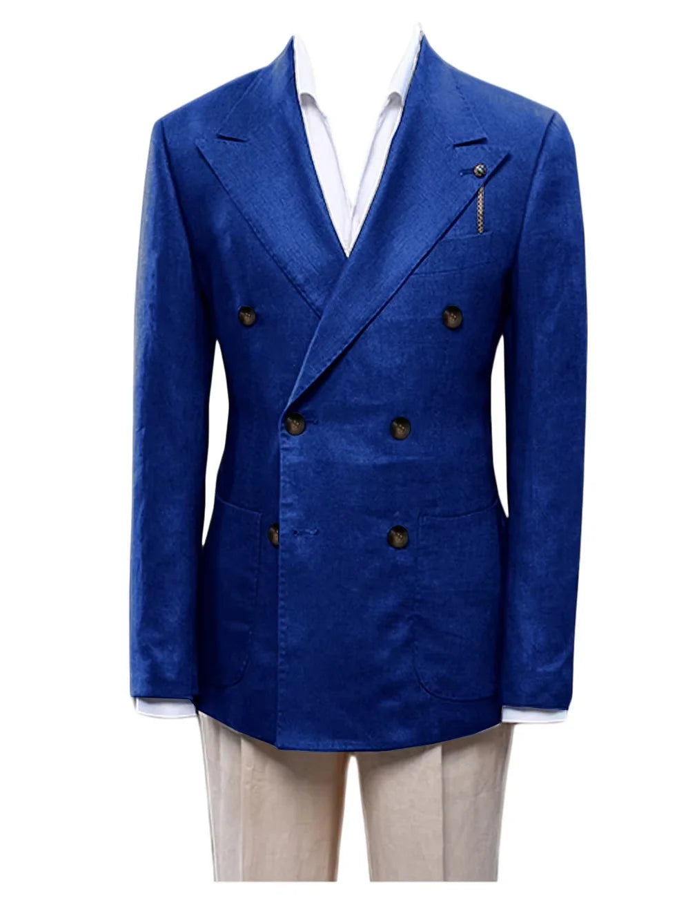 Blazer croisé lin et coton homme – CLEVI Paris