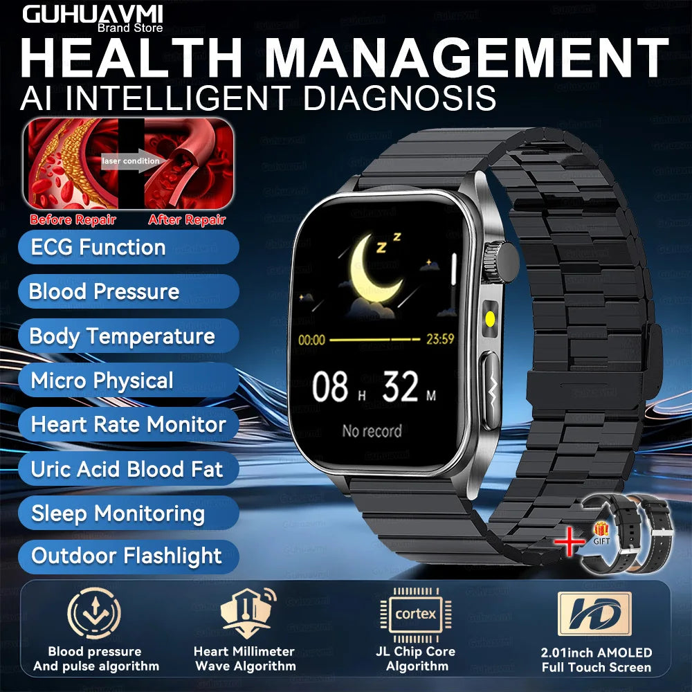 Montre connectée E810 AMOLED 1,95″ – CLEVI Paris