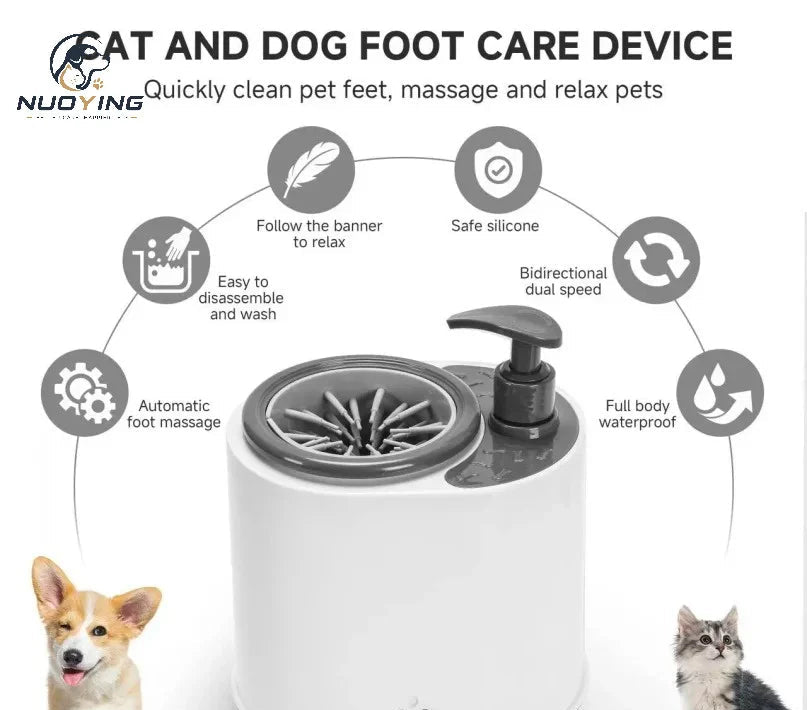 Nettoyeur électrique de pattes chien et chat – CLEVI Paris