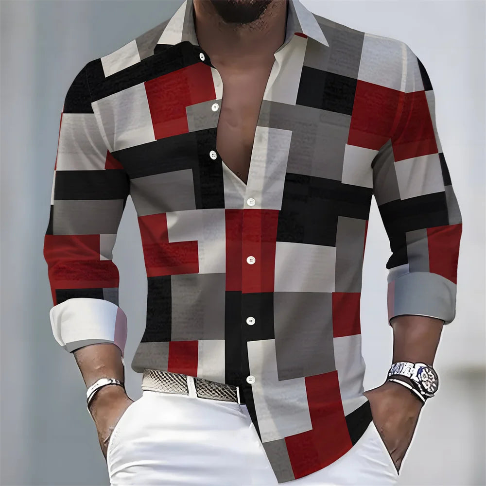 Chemise rayée homme manches longues – CLEVI Paris