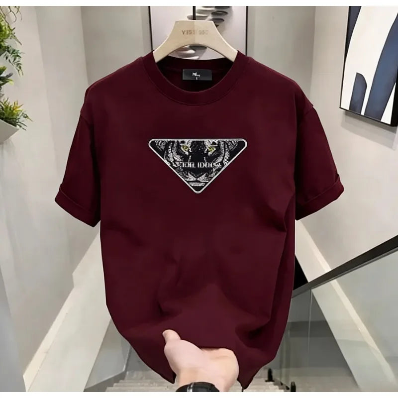 T-Shirt Homme 100% Coton Col Rond Manches Courtes Imprimé Sport Casual – CLEVI Paris