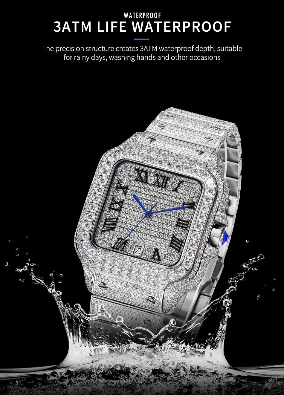 Montre automatique PINDU P6669 carrée – CLEVI Paris