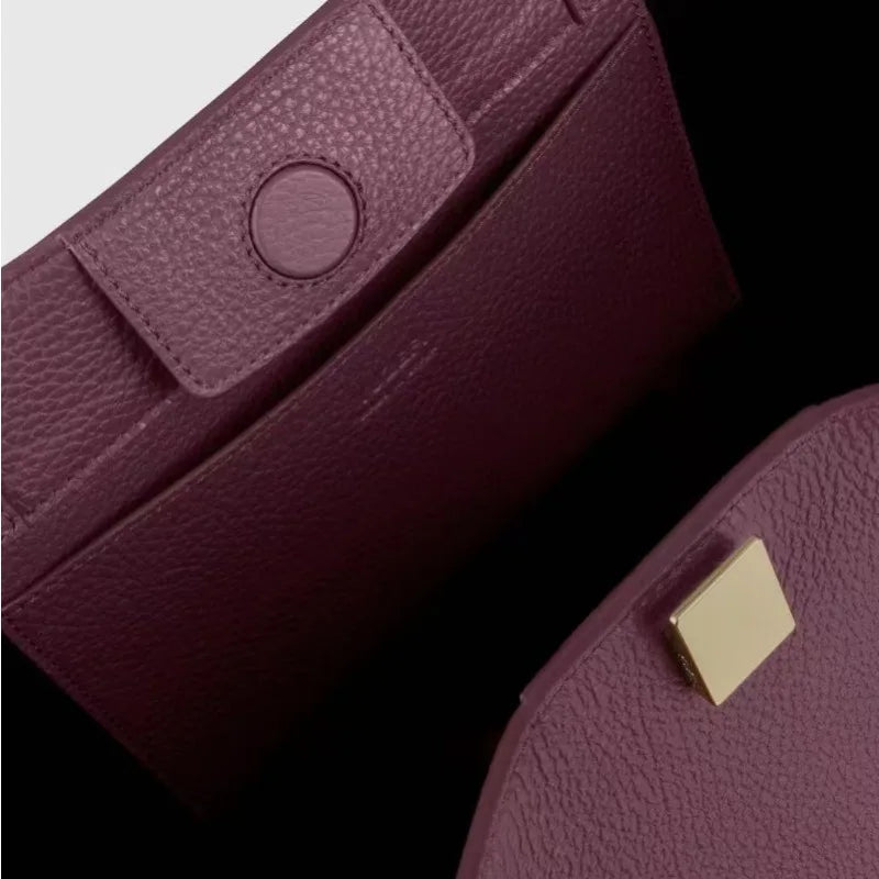 Sac seau en cuir véritable à l’épaule – CLEVI Paris