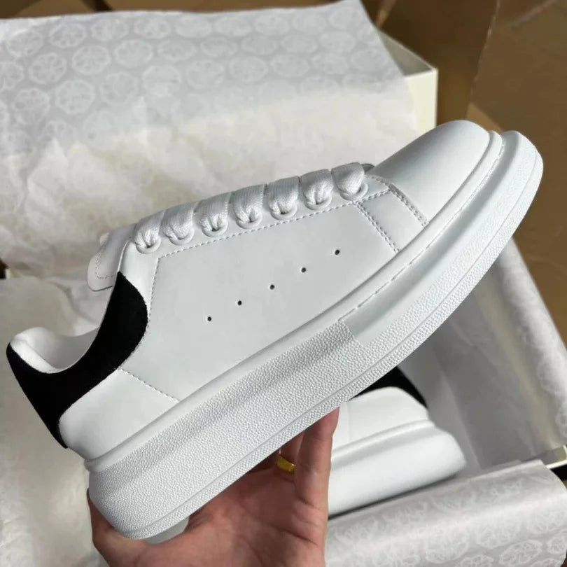 Sneakers Femme Semelle Épaisse Rehaussante Talon Noir Casual – CLEVI Paris