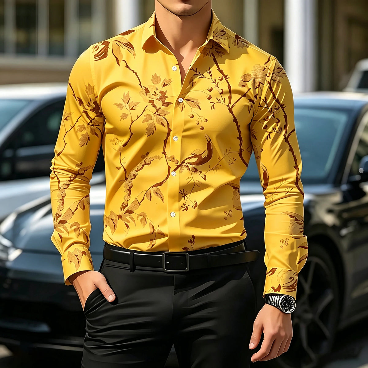 Chemise homme extensible manches longues – CLEVI Paris
