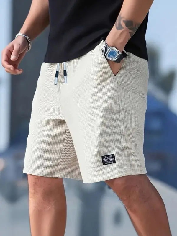 Short homme uni en polyester pour l’été – CLEVI Paris