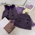 Ensemble enfant gilet, jupe et T-shirt – CLEVI Paris