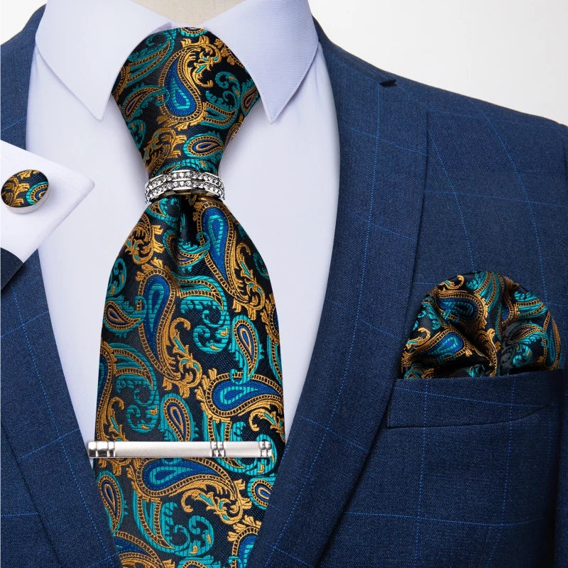 Cravate homme florale avec pince – CLEVI Paris